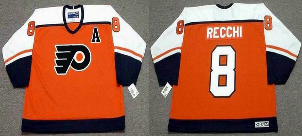 2019 Men Philadelphia Flyers 8 Recchi Orange CCM NHL jerseys1